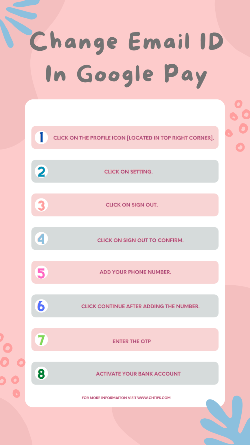 how to change google pay email id